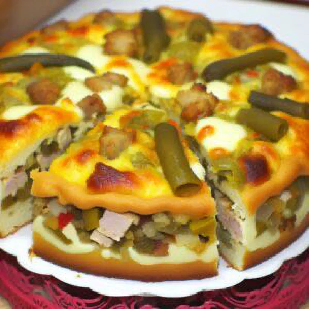 Golden baked Albanian pite filled with spinach and feta
