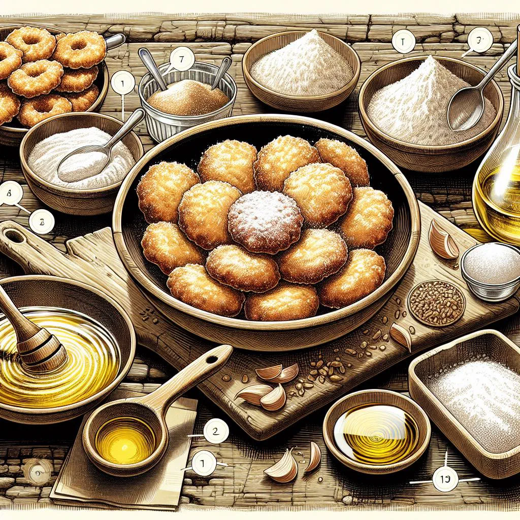 Golden Algerian sfenj doughnuts drizzled with honey
