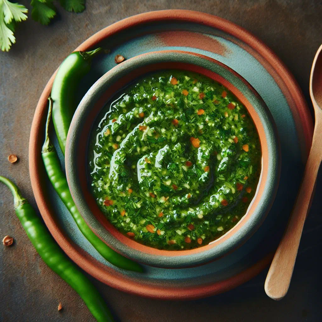 Bowl of fresh Angolan molho cru with diced tomatoes, onion and herbs