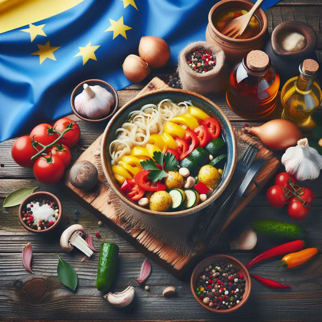 Bowl of Armenian harissa barley porridge topped with melted butter and paprika