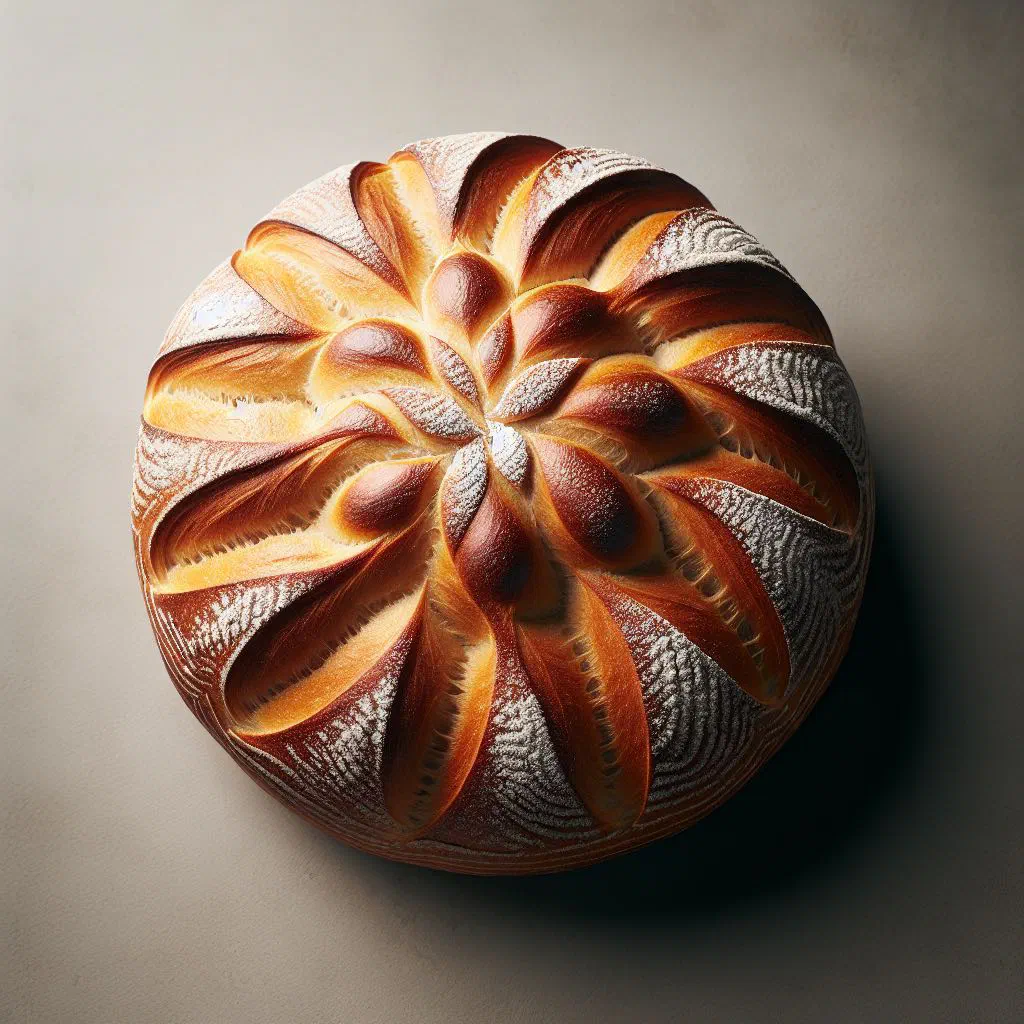 Golden-brown Kaisersemmel rolls with the classic star pattern on top