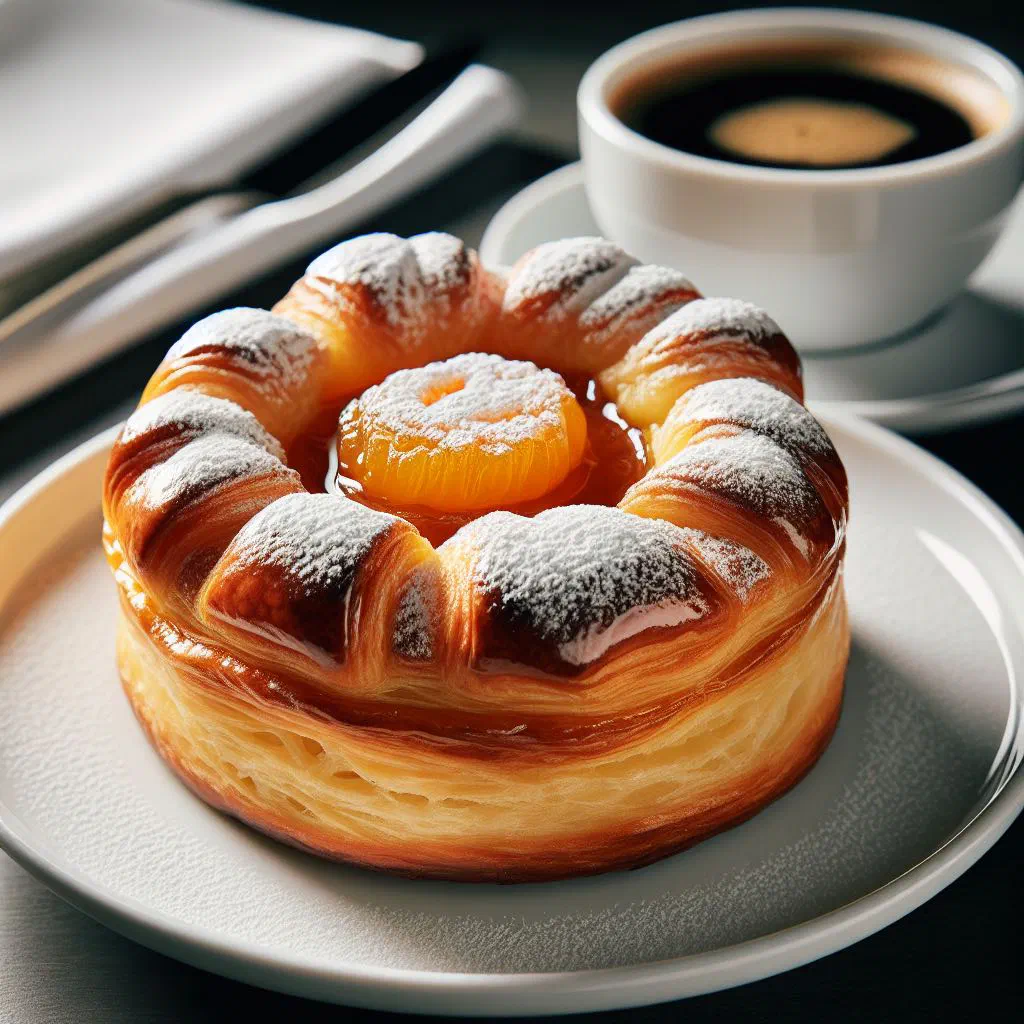 Golden baked Topfentascherl pastries dusted with icing sugar