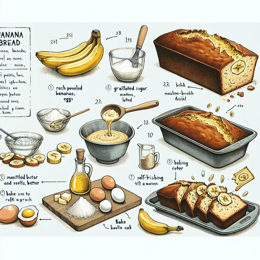 Sliced Bahamian banana bread on a rustic wooden board