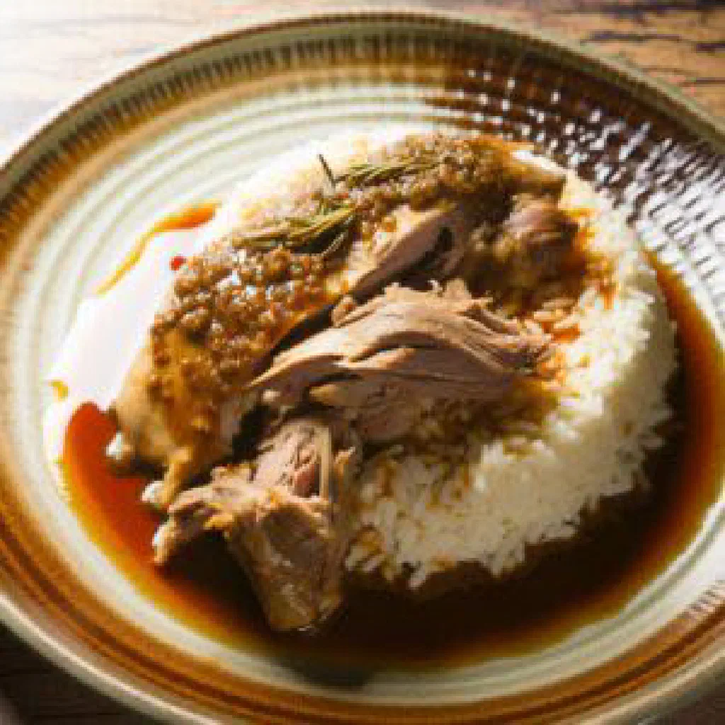 Ghuzi with tender lamb over fragrant rice, garnished with roasted nuts and raisins