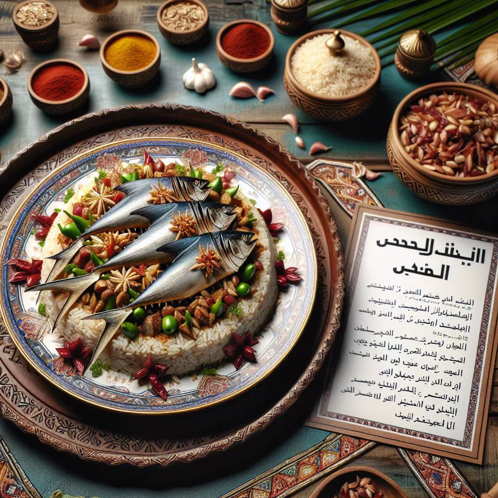 Pan-fried Bahraini jasheed fish with spices, fresh herbs and lemon