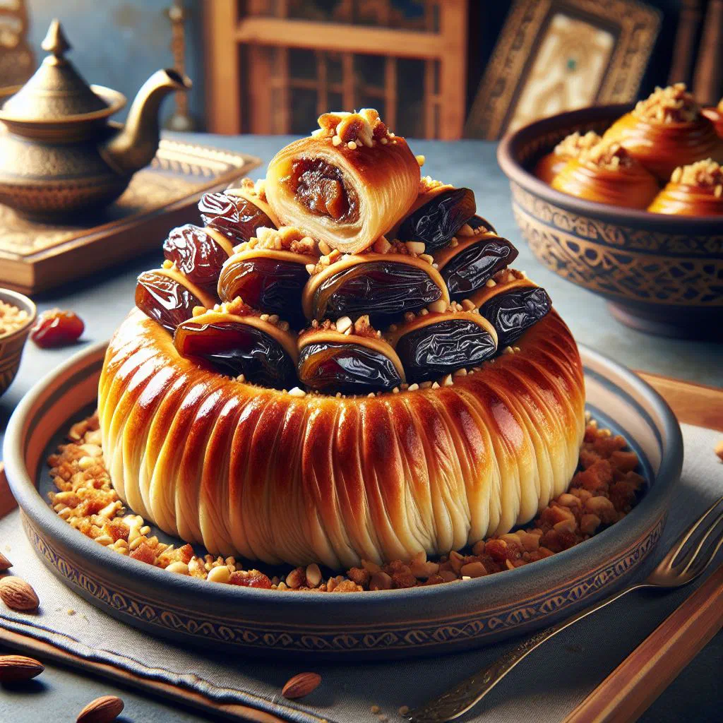 Bahraini kleicha pastries filled with spiced date paste