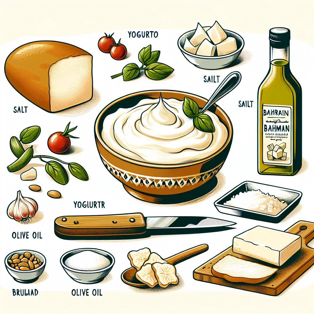 Creamy labneh drizzled with olive oil and scattered with fresh herbs