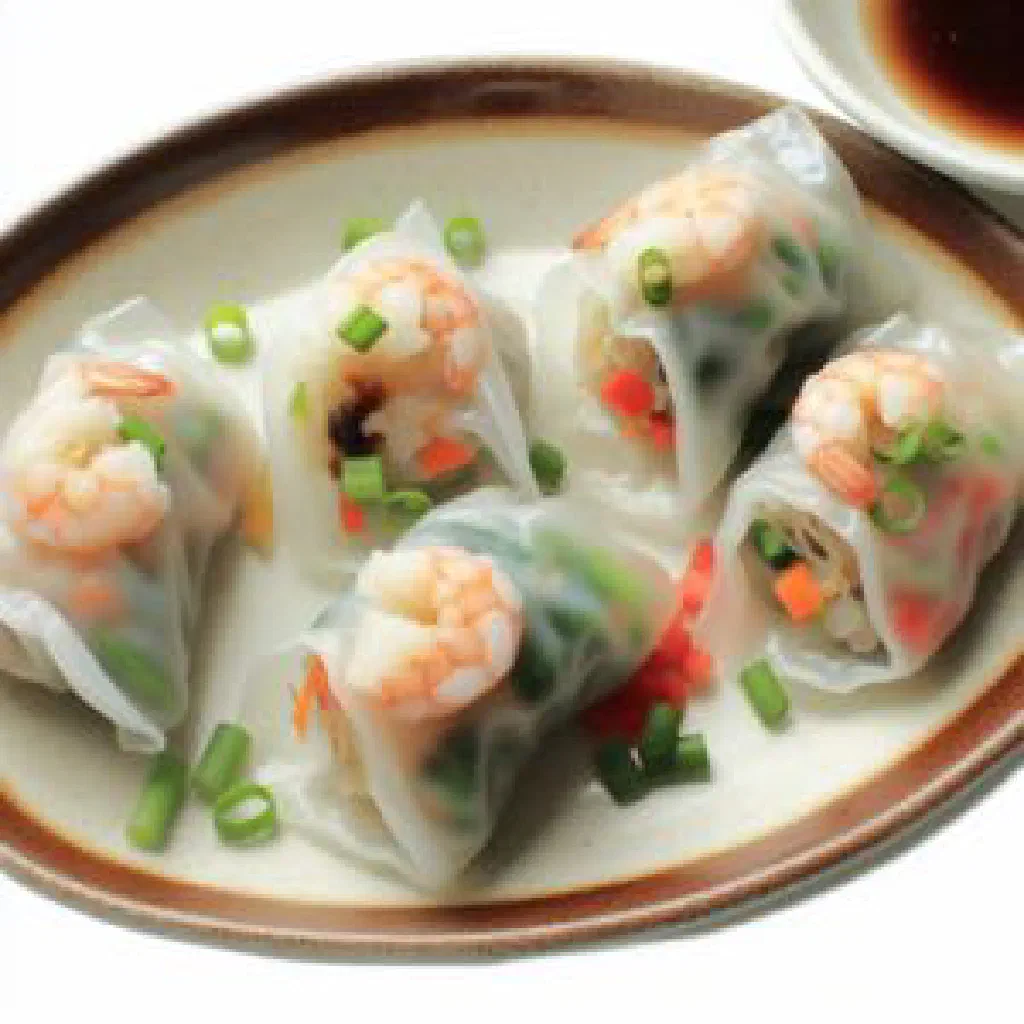 Steamed Fini dumplings filled with sweet coconut, dusted with grated coconut