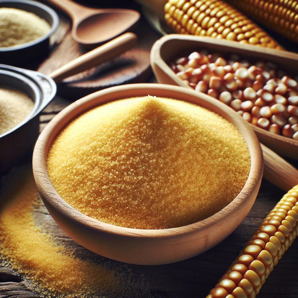 Golden Bajan turn cornmeal set and sliced onto a plate