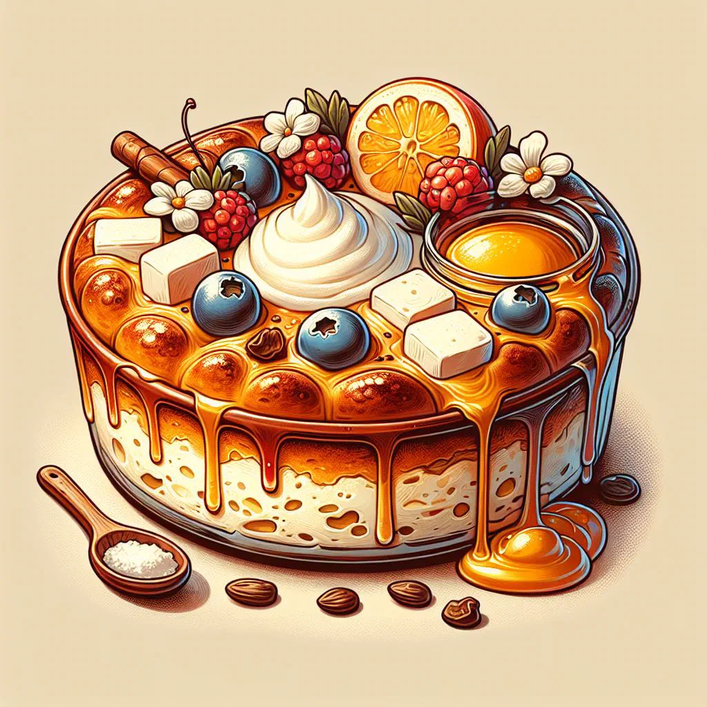 Golden baked zapekanka quark bake topped with fresh berries