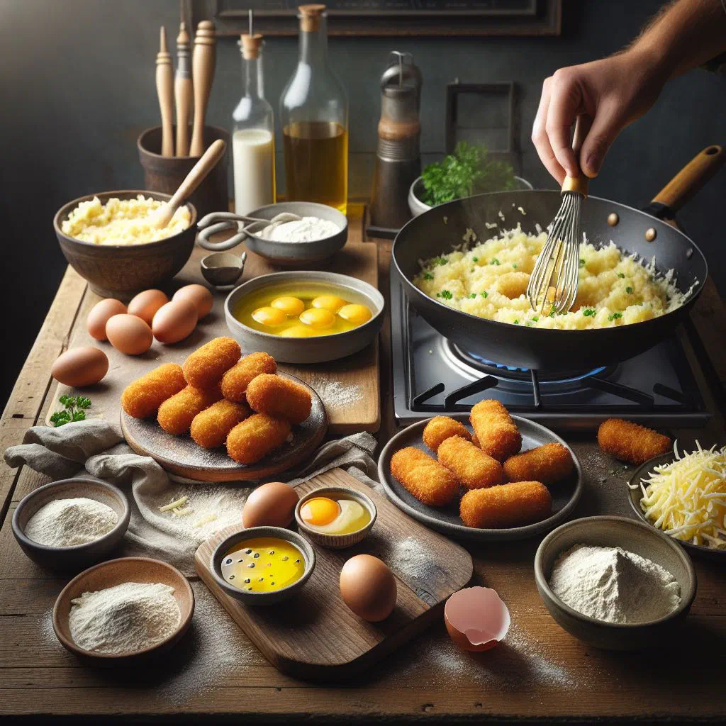 Golden Belgian croquettes with a crisp breadcrumb coating on a plate