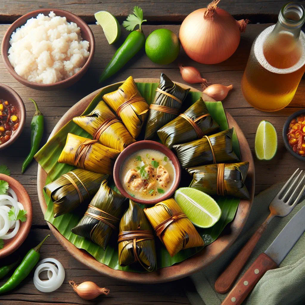 Golden pan-fried Belizean bollos made from corn dough with savoury filling