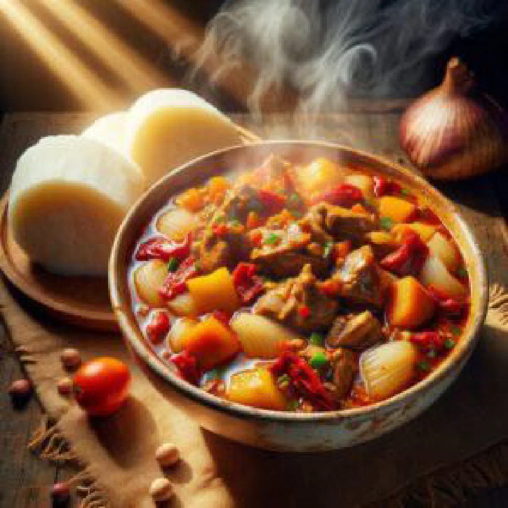 Ago glain prawns simmered in a spiced tomato sauce with fresh herbs