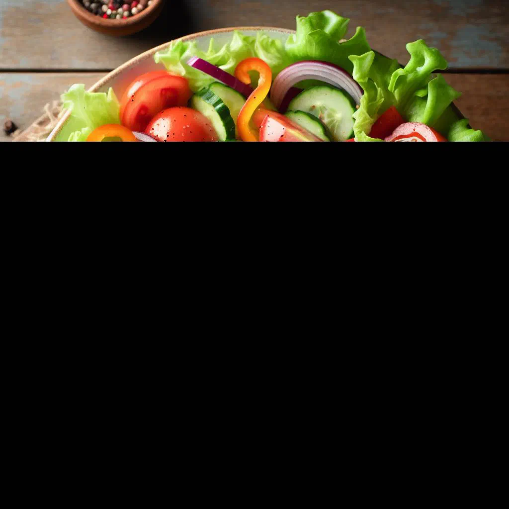Colourful Bolivian vegetable salad with tomatoes, avocado and onion