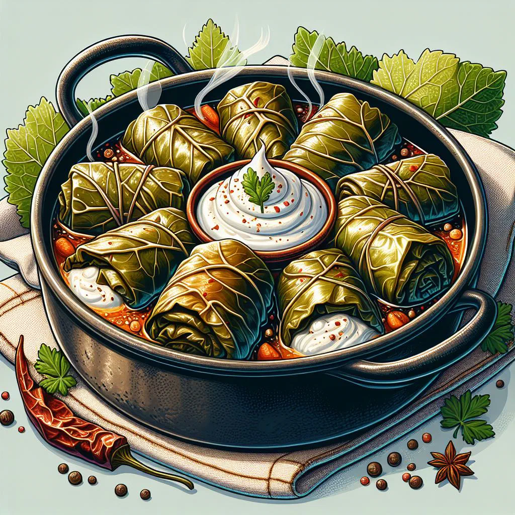 Rolls of stuffed cabbage in a rich tomato sauce, served on a plate