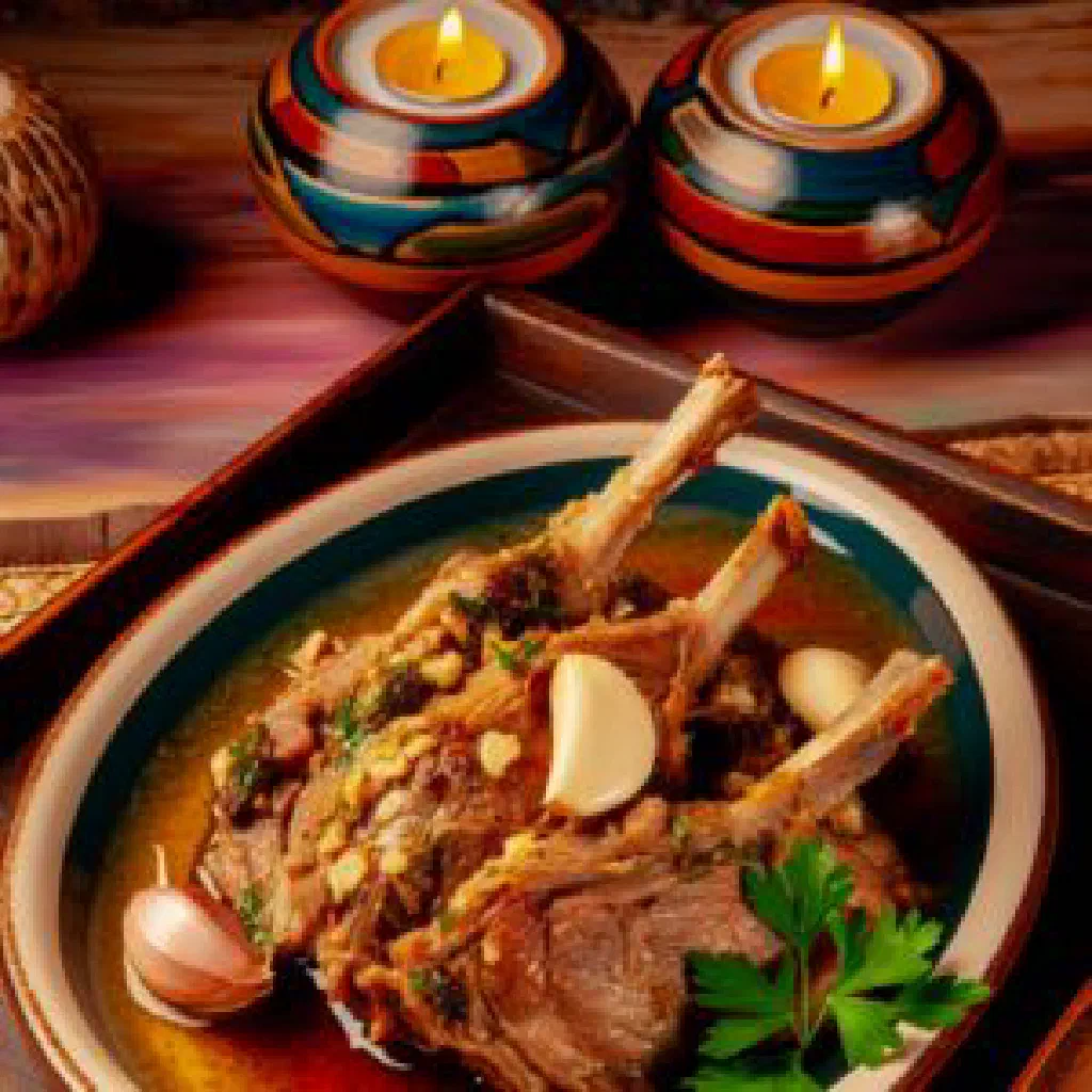 Bowl of slow-cooked Bosnian zvrk garnished with fresh parsley
