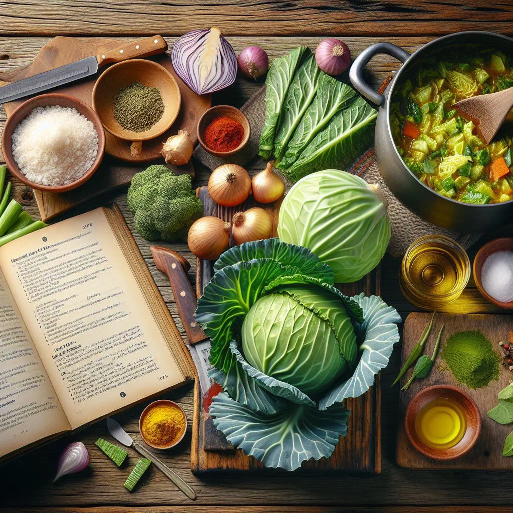 Curried cabbage in a white bowl garnished with fresh coriander