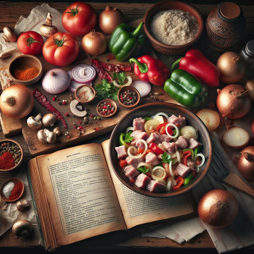 Katino meze with crumbled feta, tomatoes, cucumber and peppers in a bowl