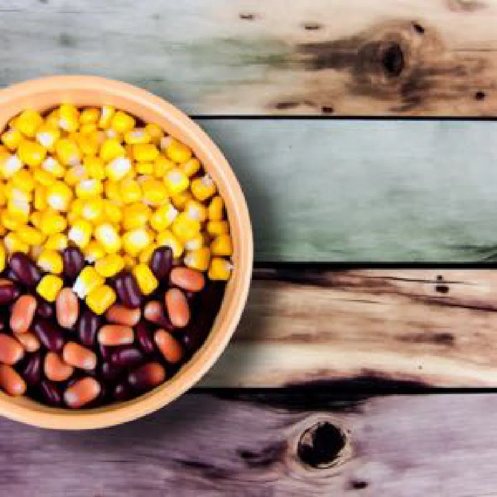 Bowl of fari masa made from maize meal and beans