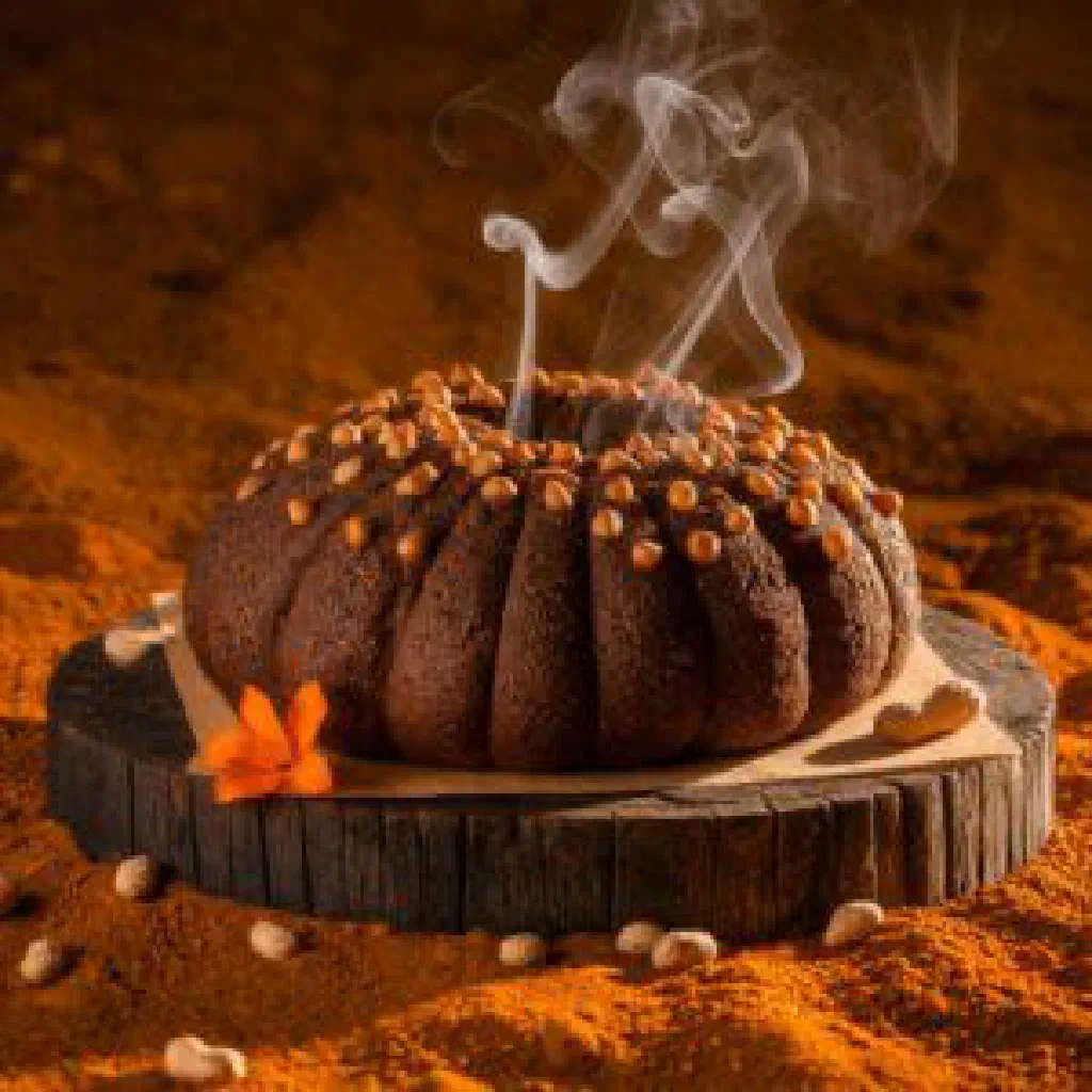 Golden baked pain de singe baobab bread, sliced on a rustic board