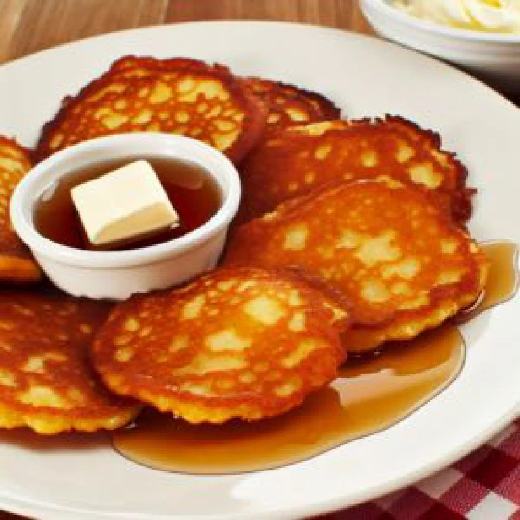 Golden fried wassa-wassa maize cake with onions and chillies