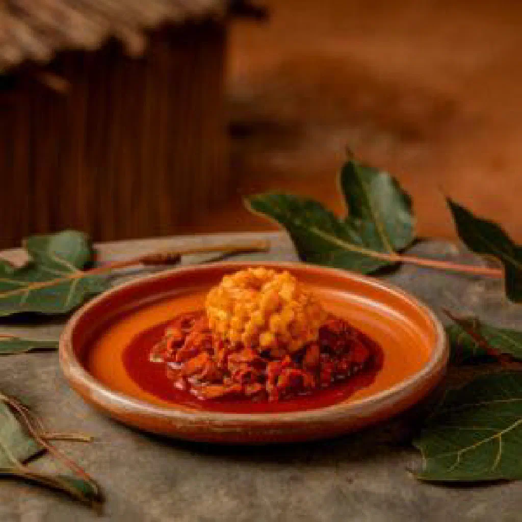 A bowl of creamy Burundian igisafuliya cornmeal porridge
