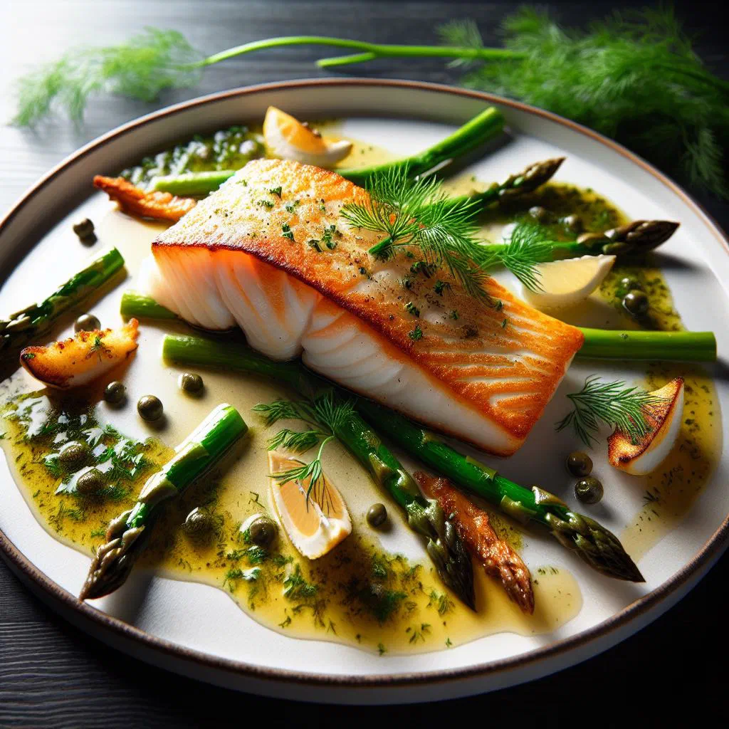 Pan-fried Mukeke fish garnished with fresh herbs and lemon slices
