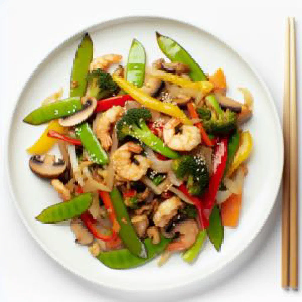 Cambodian chha kreung stir-fry with fresh herbs and spices