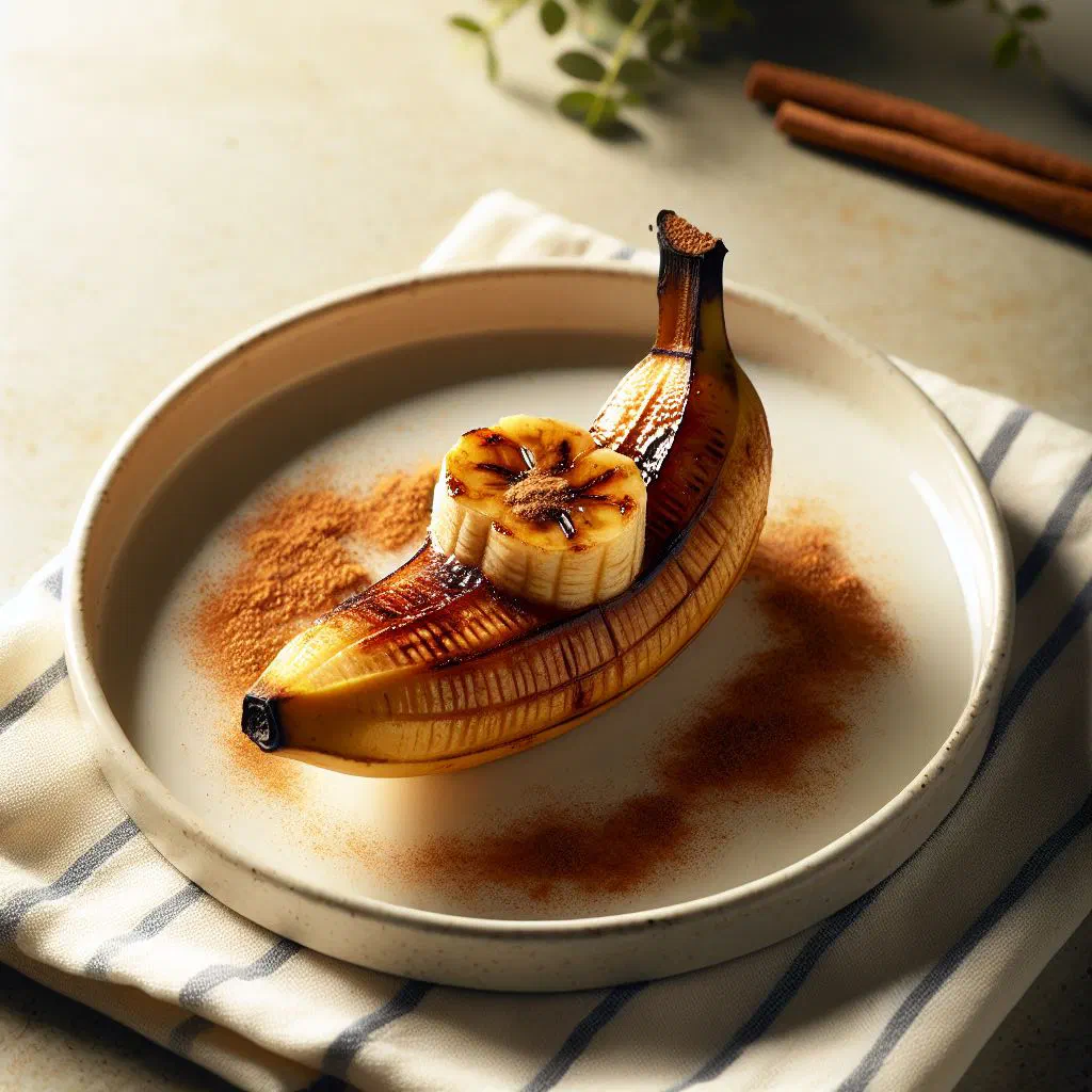 Caramelised grilled bananas dusted with cinnamon and brown sugar