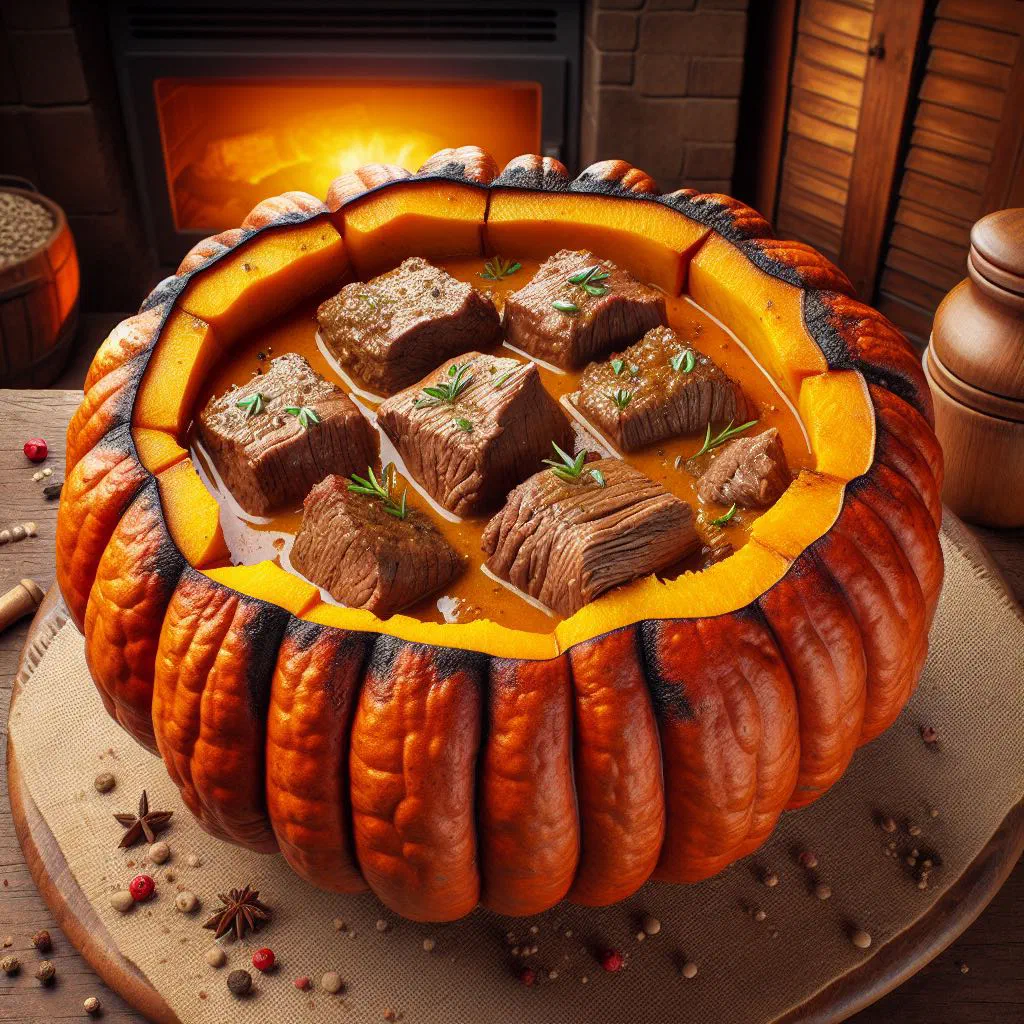 Slow-cooked Cape Verdean beef stew with onions, peppers and tomatoes