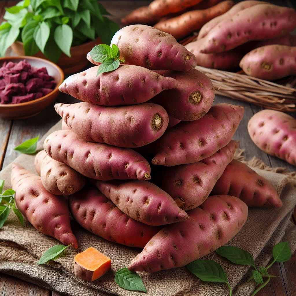 Creamy mashed sweet potato served in a bowl with fresh herbs