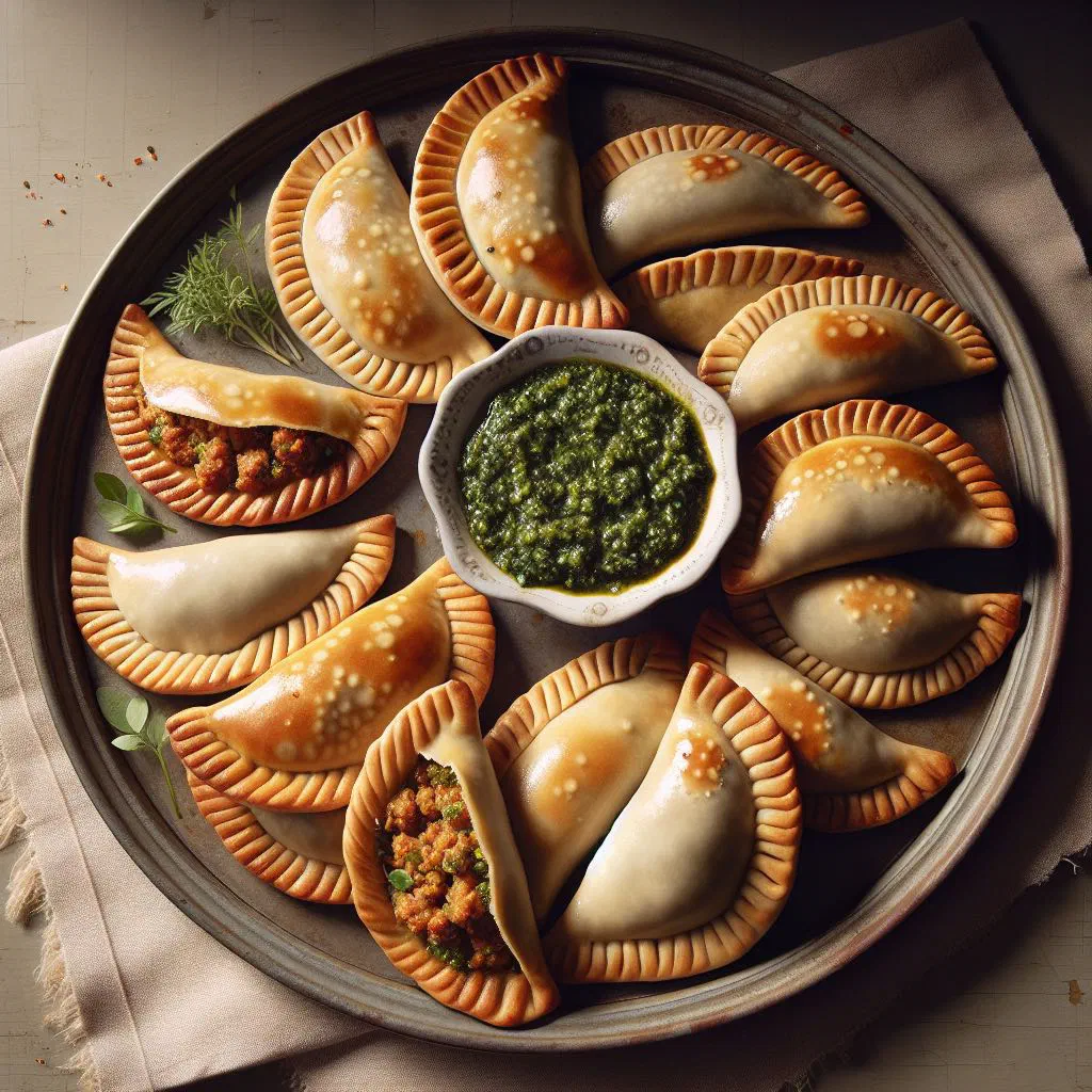 Golden fried Colombian empanadas with a savoury filling
