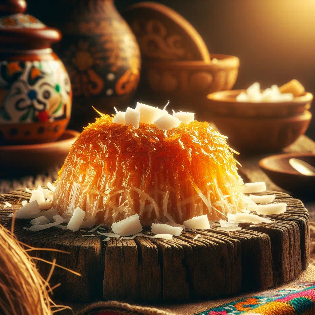Creamy coconut cajeta de coco set in small pieces