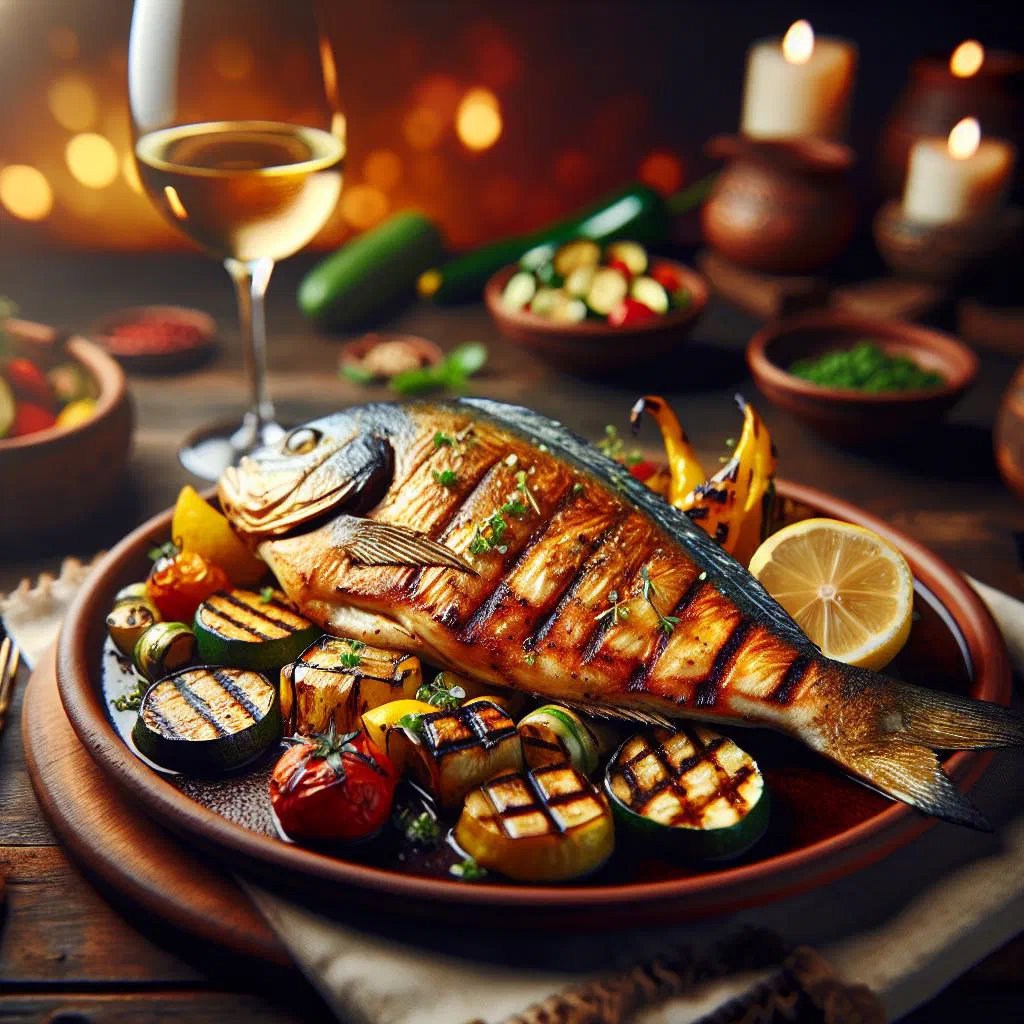 Grilled mahi mahi fillets with lime and fresh coriander