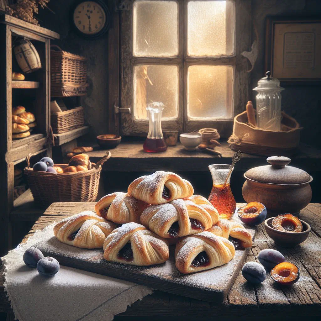 Golden, pan-fried Croatian salenjaci filled pastries on a plate