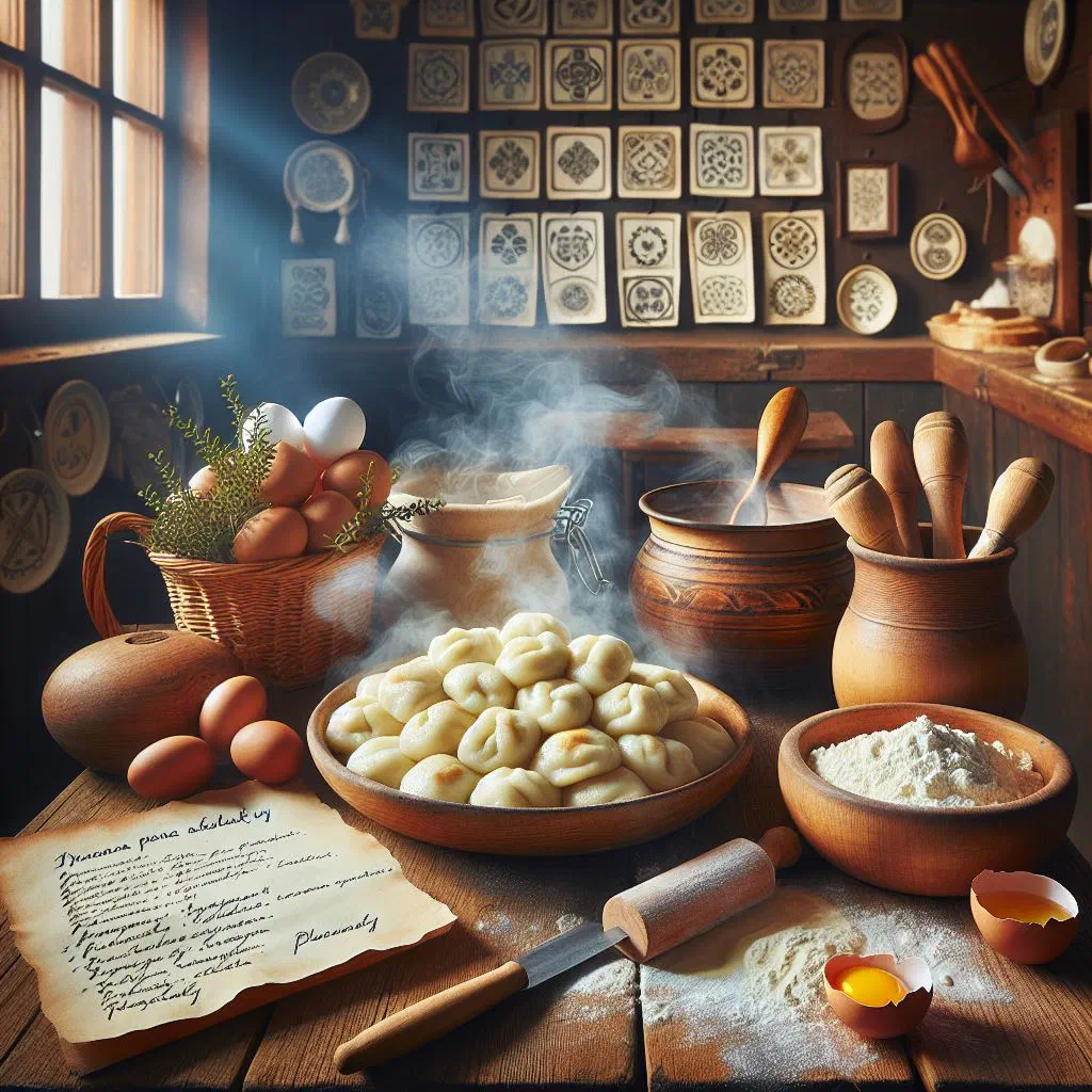 Steamed Czech yeast dumplings served with butter