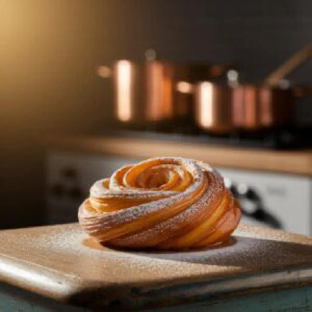 Danish cinnamon rolls with sugar icing on a plate