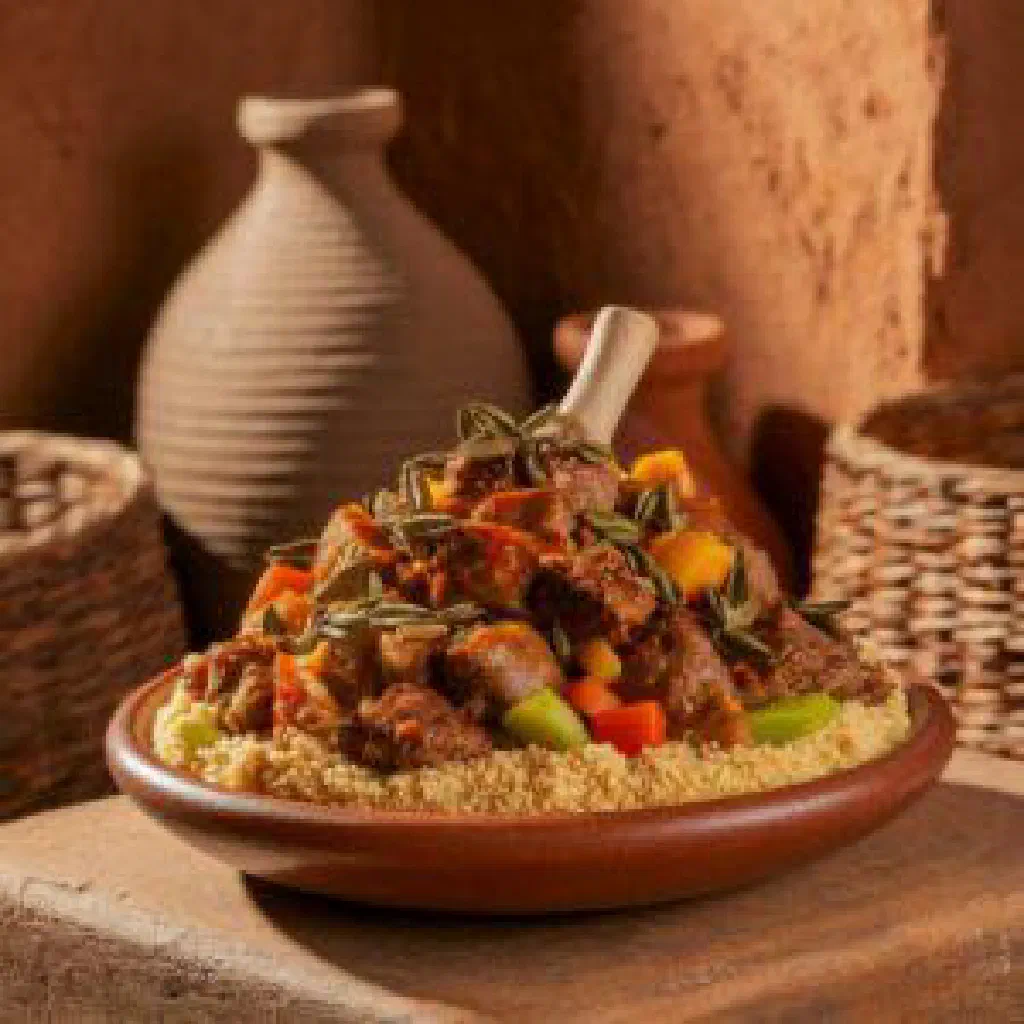 Cambaboor beef and lamb stew with onions and spices served with rice