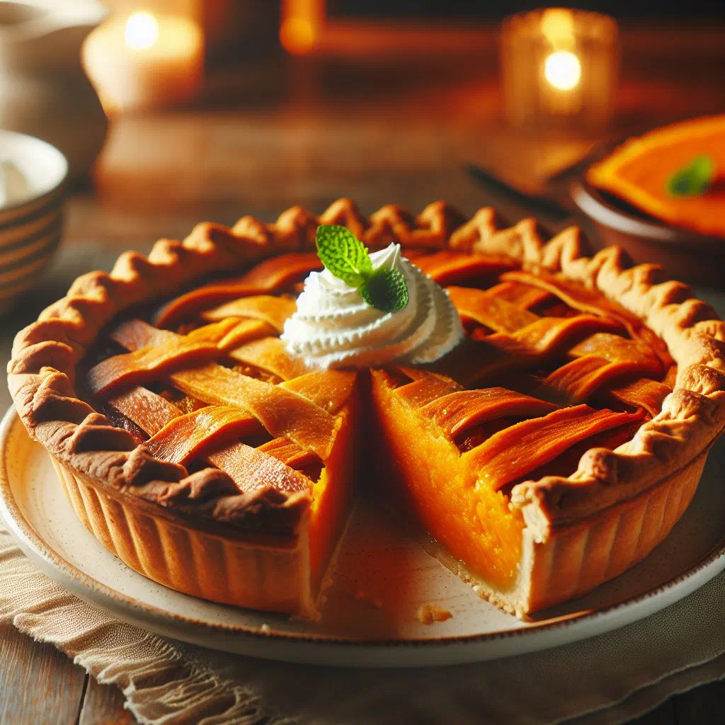 Golden sweet potato cake topped with desiccated coconut