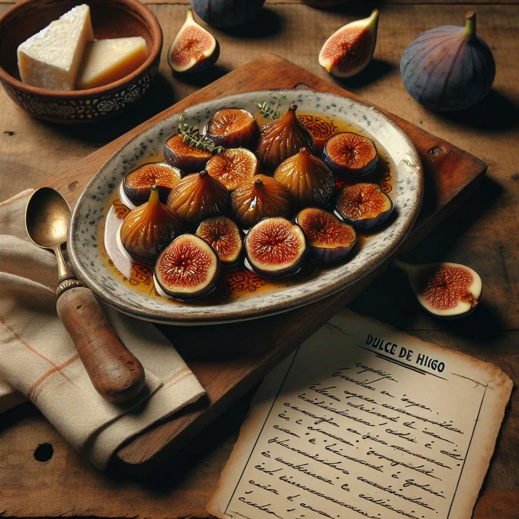 Glossy figs in cinnamon syrup served as a traditional Ecuadorian dessert