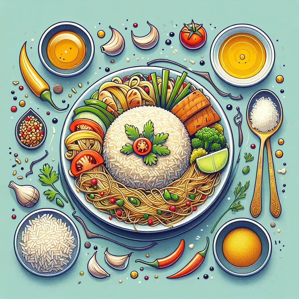 Egyptian rice with golden toasted vermicelli served in a bowl
