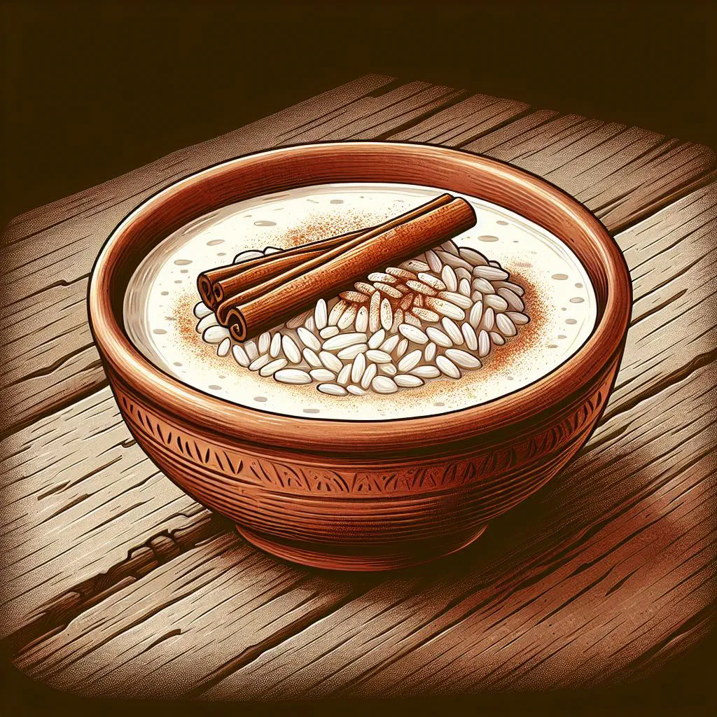 Creamy Salvadoran arroz con leche dusted with cinnamon