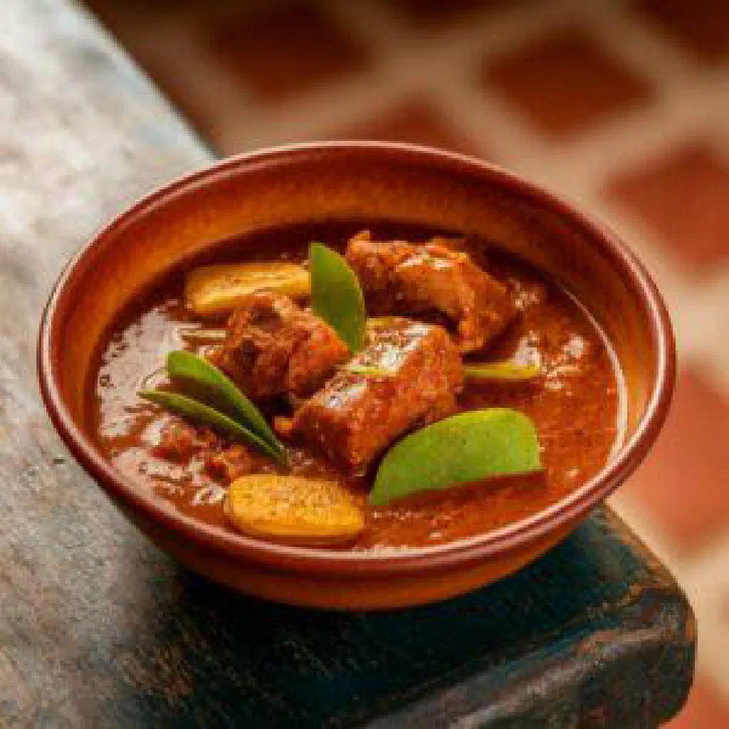 Chanfle with chicken, rice and peppers garnished with fresh parsley