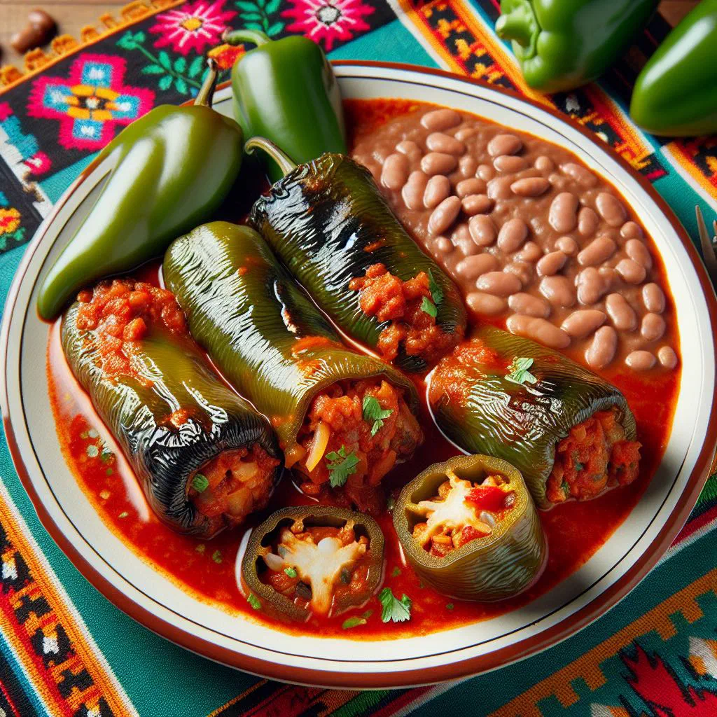 Golden fried stuffed peppers filled with meat and cheese on a plate