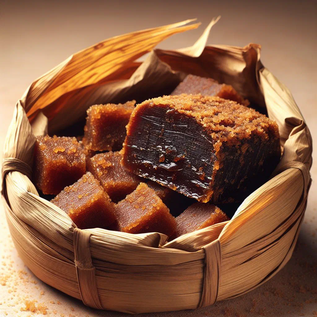 Squares of Salvadoran dulce de atado de panela made with sugarcane molasses and nuts