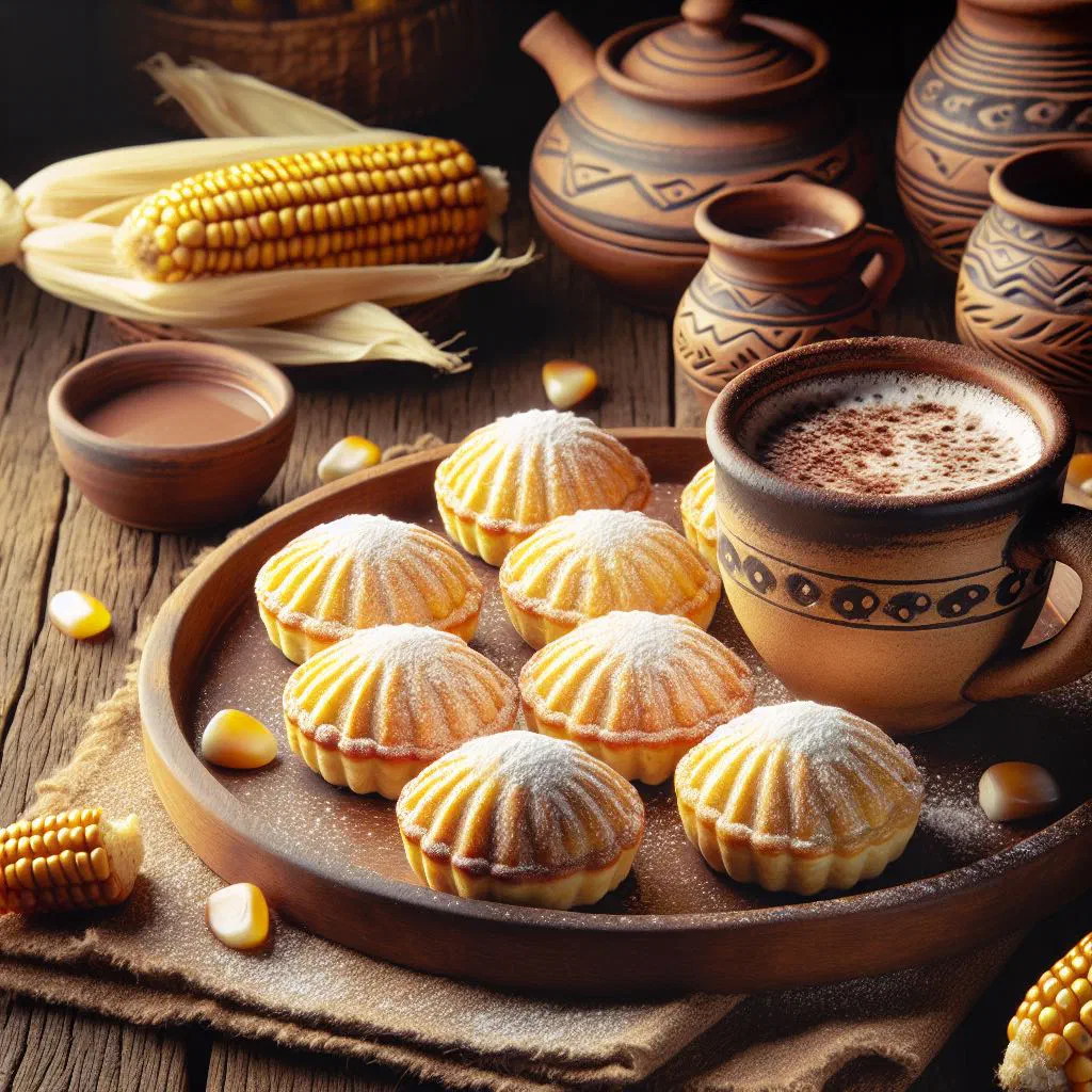 Golden fried sweet corn pastelitos on a rustic plate