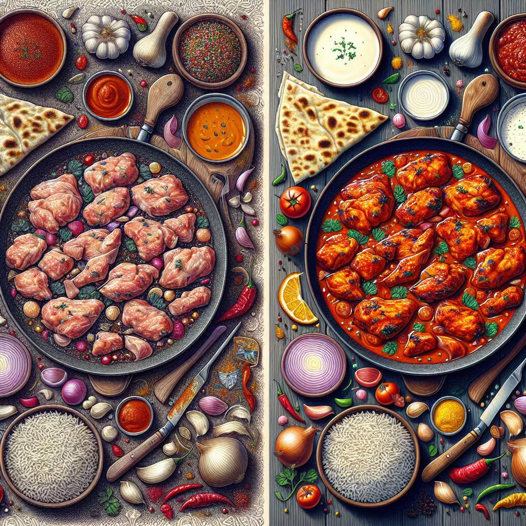 Creamy chicken tikka masala garnished with fresh coriander