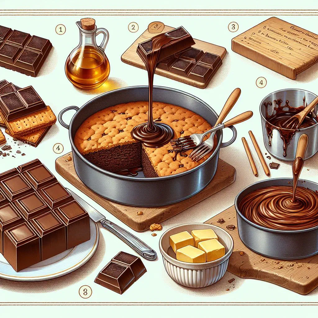 Slice of chocolate biscuit cake studded with broken biscuits