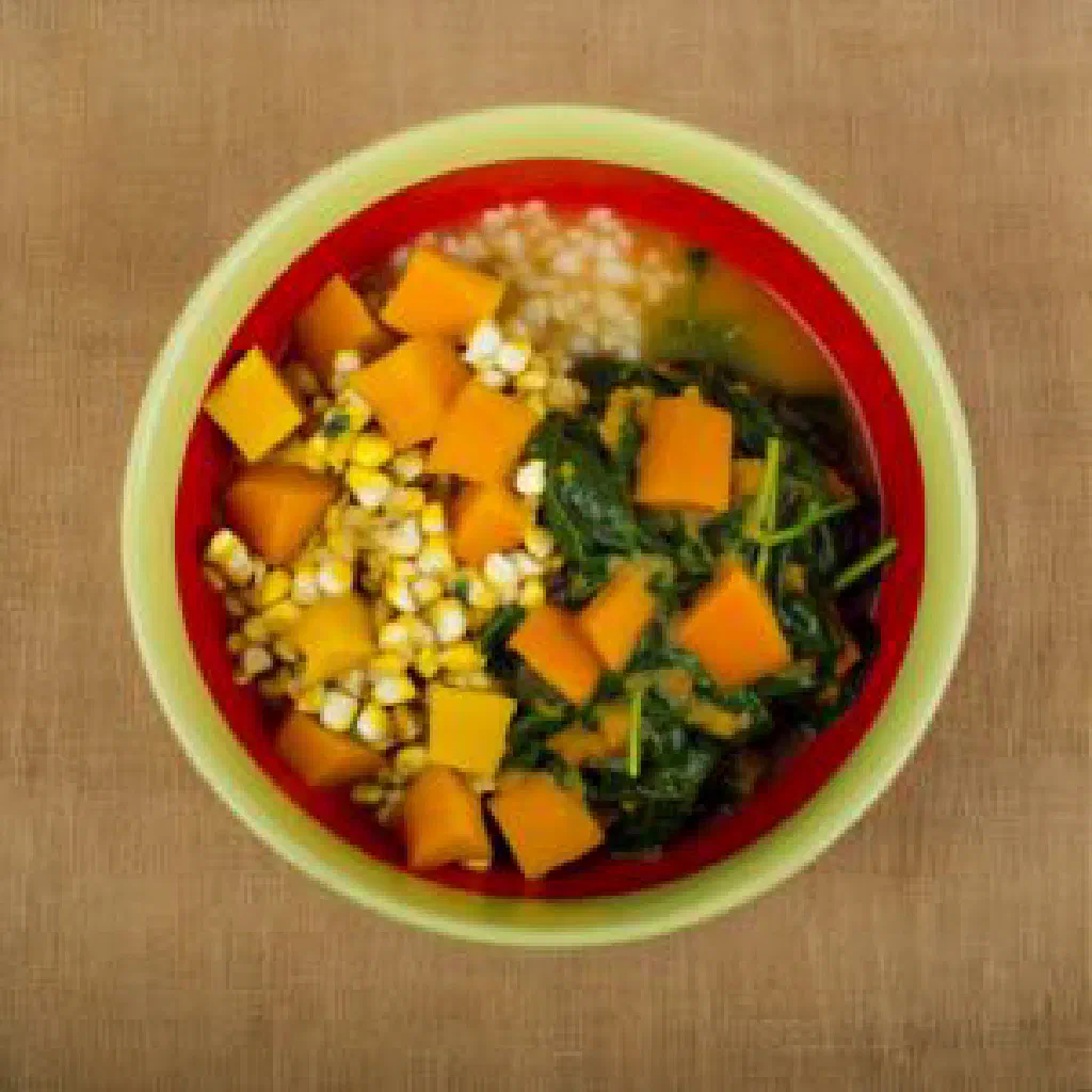 Hearty Umkhunsu stew with tender meat and vegetables in a colourful bowl