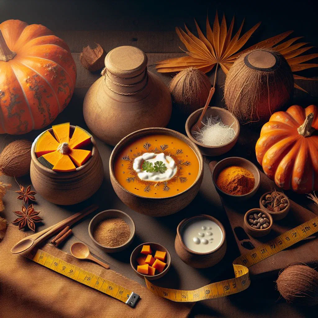 Bowl of creamy Fijian pumpkin soup garnished with fresh coriander